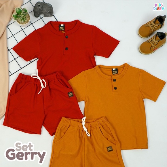 Orange Brown Shirt Short One Set Baby Boy Girl Todder Size 4T 5T 10T - Picture 2 of 6